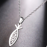 Thumbnail for Fish Jesus Necklace Stainless Steel Jewelry
