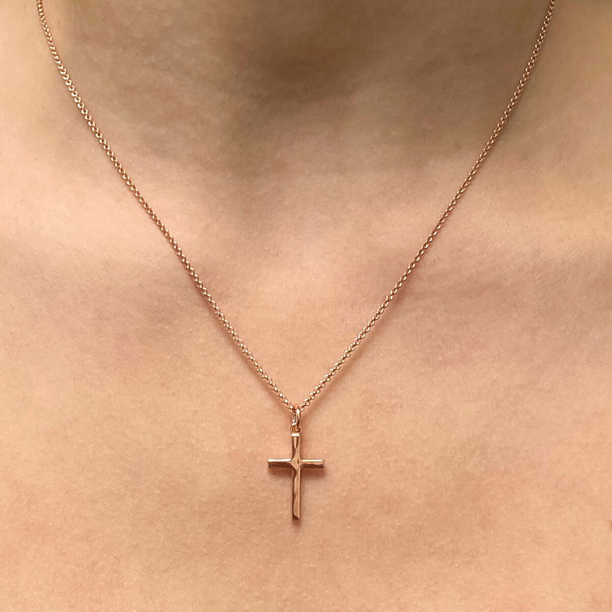 Simple Cross Necklace Sterling Silver Jewelry