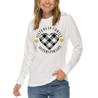 Thumbnail for Sisters In Christ Sisters For Life Long Sleeve T Shirt