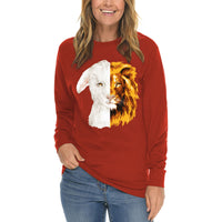 Thumbnail for Lion And The Lamb Long Sleeve T Shirt