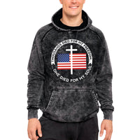 Thumbnail for Thousands Died For My Freedom One Died For My Soul Mineral Wash Men's Sweatshirt Hoodie