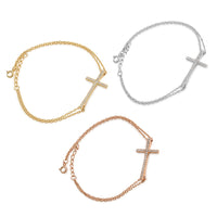Thumbnail for Cross Bracelet With CZ Sterling Silver Jewelry