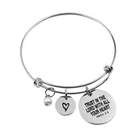Thumbnail for Trust In The Lord With All Your Heart Stainless Steel Bracelet Jewelry