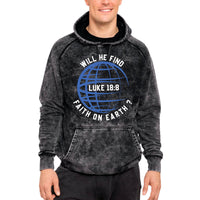 Thumbnail for Will He Find Faith On Earth Mineral Wash Men's Sweatshirt Hoodie