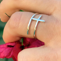 Thumbnail for Wraparound Cross Ring Sterling Silver Jewelry